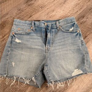 GAP Light Blue Distressed Jean Shorts